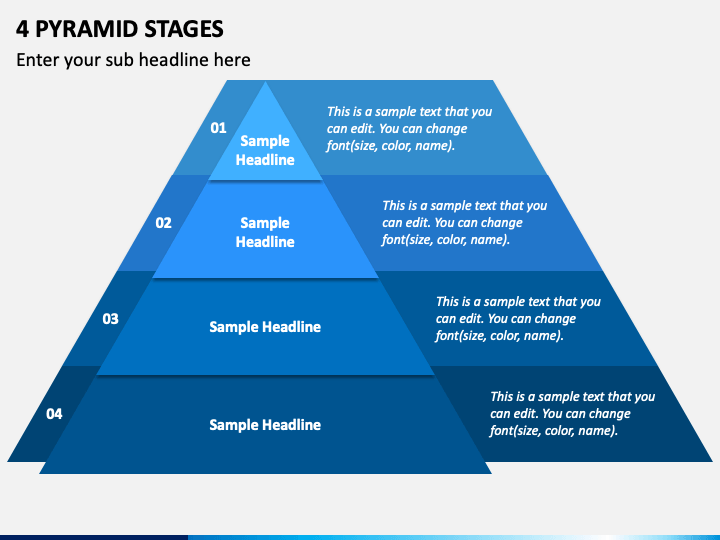 4 Pyramid Stages PPT Slide 1