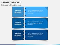 3 Spiral Text Boxes PPT Slide 1