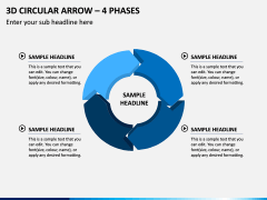 3d Circular Arrow – 4 Phases PPT Slide 1