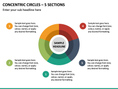 Concentric Circles – 5 Sections PPT Slide 2