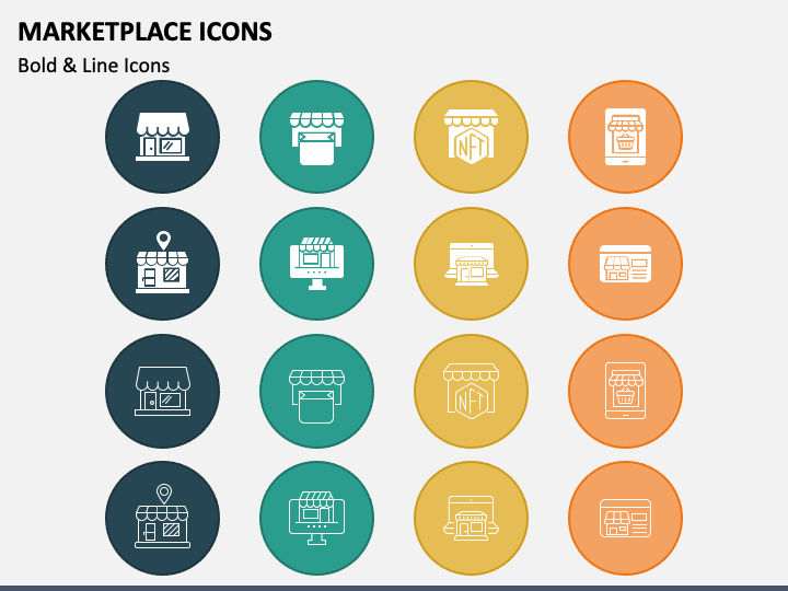 Marketplace Icons PPT Slide 1