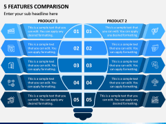 5 Features Comparison PPT Slide 1