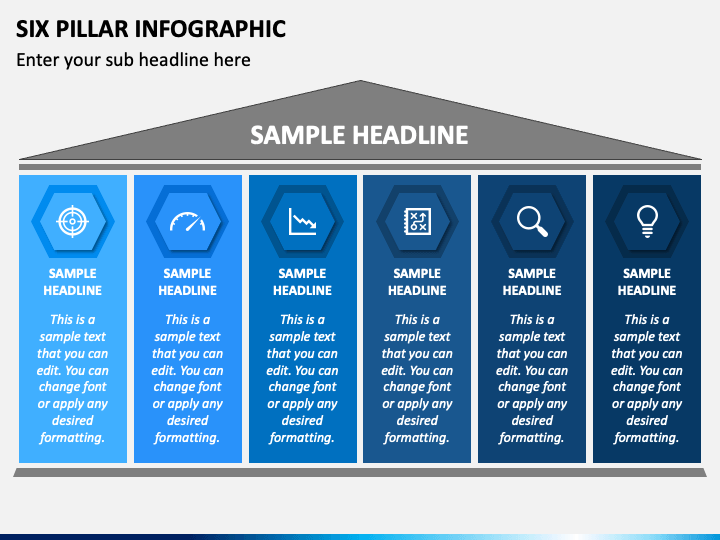Six Pillar Infographic PPT Slide 1