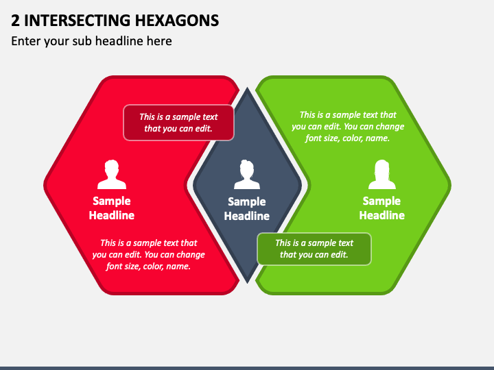 2 Intersecting Hexagons PPT Slide 1