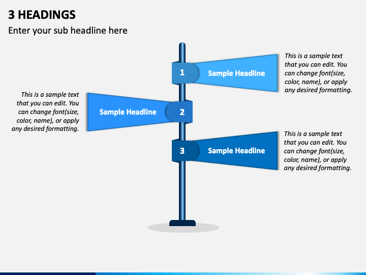 3 Headings PPT Slide 1