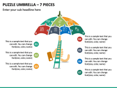 Puzzle Umbrella - 7 Pieces PPT Slide 2