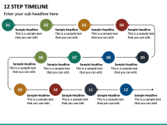 12 Step Timeline PPT Slide 2
