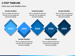 5 Step Timeline PPT Slide 1
