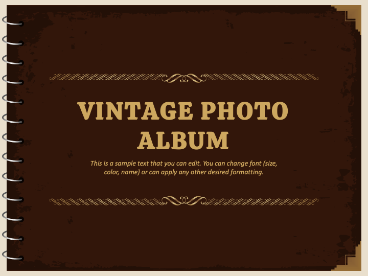 Vintage Photo Album Theme PPT Slide 1