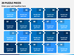20 Puzzle Pieces PPT Slide 1
