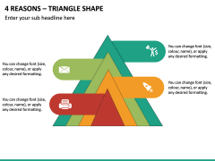 4 Reasons - Triangle Shape PPT Slide 2