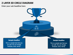 2 Layer 3d Circle Diagram PPT Slide 1