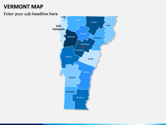 Vermont Map PPT Slide 1
