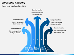 Diverging Arrows PPT Slide 11
