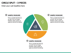 Circle Split – 3 Pieces PPT Slide 2