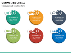 6 Numbered Circles PPT Slide 2