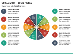 Circle Split – 10 3d Pieces PPT Slide 2