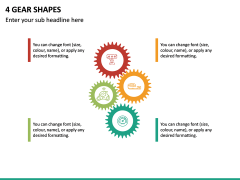 4 Gear Shapes PPT Slide 2