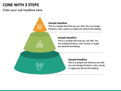Cone with 3 Steps PPT Slide 2