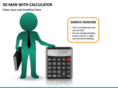 3d Man With Calculator PPT Slide 2