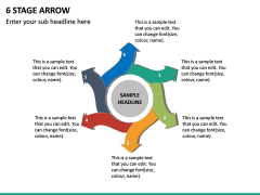 6 Stage Arrow PPT Slide 2