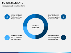 4 Circle Segments PPT Slide 1