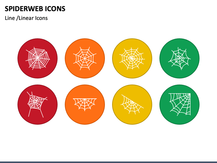 Spiderweb Icons PowerPoint Slide 1