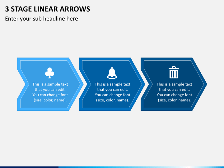 3 Stage Linear Arrows Slide 1
